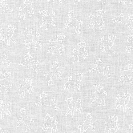 Mini Madness: White Goats (1/4 Yard)