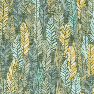 HORIZON: Natural with feathers (1/4 Yard)