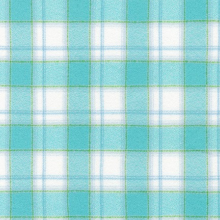 Mammoth Junior Flannel: Aqua (1/4 Yard)