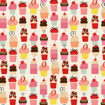 SWEET ON YOU: Cream Cupcakes (1/4 Yard)