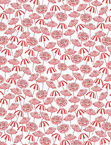 Dear Stella: Sun Umbrellas in White (1/4 Yard)