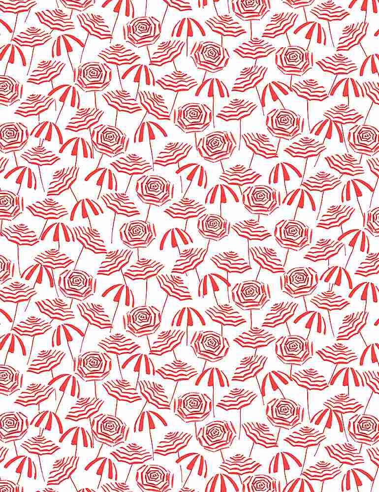 Dear Stella: Sun Umbrellas in White (1/4 Yard)