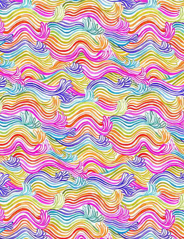YOU'RE A CATCH!: Rainbow Wave (1/4 Yard)