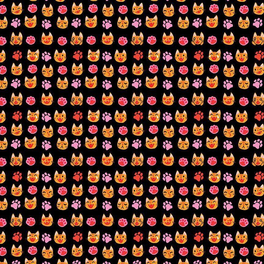 Dear Stella: CAT CALL-Emojis (1/4 Yard)