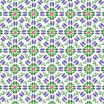 SIDESTROKE BOOGIE: Flip Flop-White (1/4 Yard)