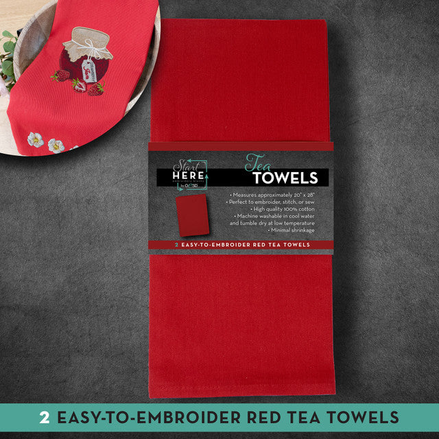 Blank OESD Tea Towels: 2 pack