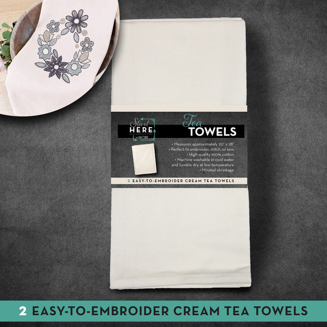 Blank OESD Tea Towels: 2 pack