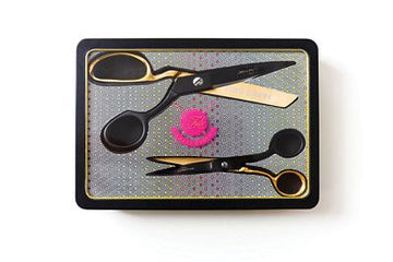 Tula Pink Special Edition Black and Gold Scissor Tin
