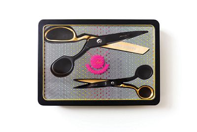 Tula Pink: Special Edition Black and Gold Scissor Tin