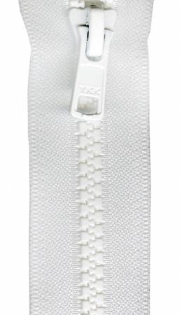 Mini Vislon 10in White Separating Zipper