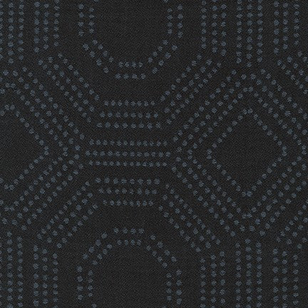 Wishwell: Loire Valley Jacquards- Black (1/4 Yard)