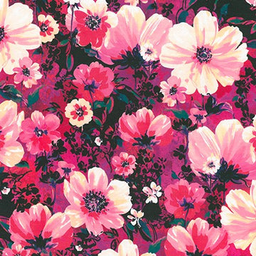 Wishwell Wild Blue: MAGENTA by Vanessa Lillrose & Linda Fitch (1/4 Yard)