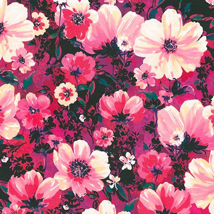 Wishwell Wild Blue: MAGENTA by Vanessa Lillrose & Linda Fitch (1/4 Yard)