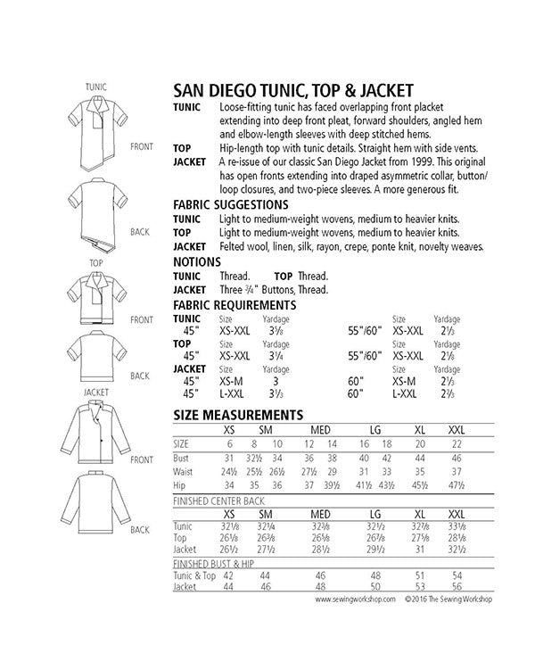 San Diego Tunic, Top and Jacket
