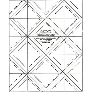 Triangles on a roll finished half square 1