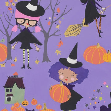 Haunted House: Kiki's Coven - Violet (1/4 Yard)