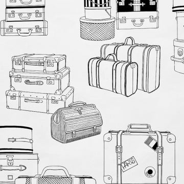 A Ghastlie Valise: B+W (1/4 Yard)