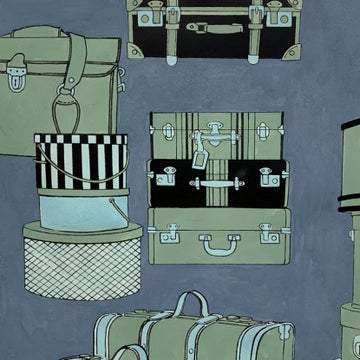 A Ghastlie Valise: Bruised Blue (1/4 Yard)